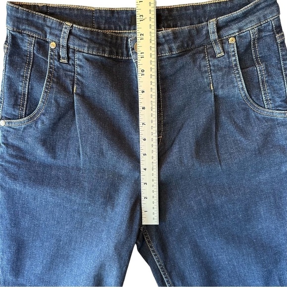 Saint & Sofia Pixie Pleat Mom Jeans Indigo Blue Womens Size UK 32 - Picture 5 of 9